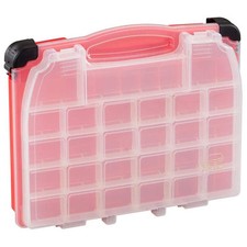 Plano 54 Compartment Small Parts Organizer Double Cover Lockjaw Latch Red Tool