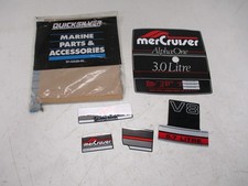 MERCRUISER ALPHA ONE STICKER DECAL SET OF (5) BLACK 37-13723-51 MARINE BOAT