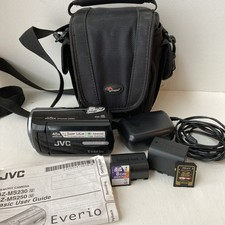 JVC Everio GZ-MS230BU Camcorder w/ 2xBatteries, Charger, Case, 2xSD Cards-Tested