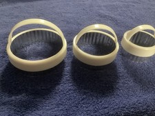 Set of 3 Biscuit Cutter White Plastic with St...