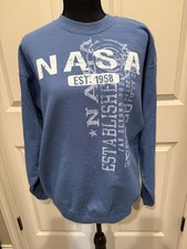 NASA Est. 1958 Blue Crewneck Sweatshirt Medium Unisex