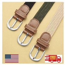 Elastic Fabric Braided Belt,enduring Stretch Woven Belt for Unisex Men/Women/Jun