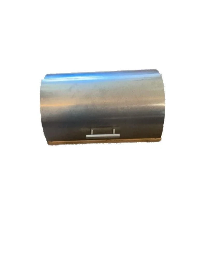 Stainless Steel Bread Box / Storage Box w/ Wooden Base,
Opens in a new window or tab