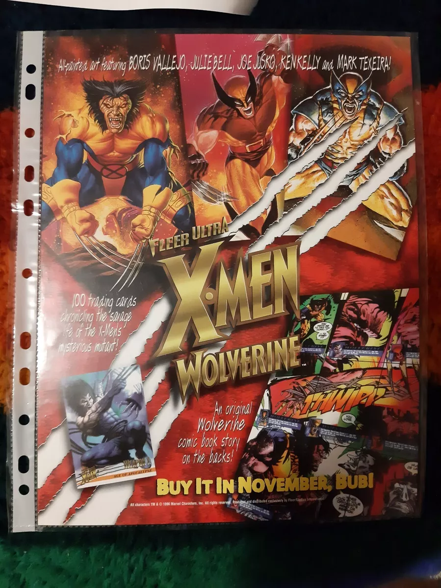 1996 Fleer Ultra X-Men Wolverine Dealer Sell Sheet Promotion NMM Promo  Marvel