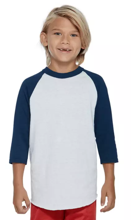Soffe Youth Teens Baseball Softball Jersey Raglan 3 4 Sleeves T