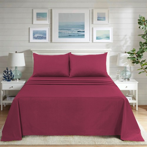 SAIMAZ Flat Bed Sheet – Soft Breathable Poly Cotton – Single Double King Sizes - Picture 24 of 191