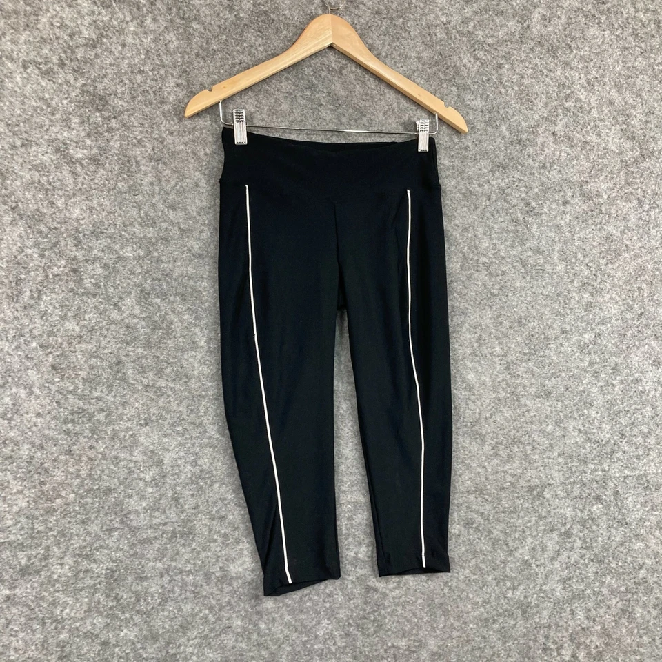 Leggings Bally Mujer Talla S Pequeños Negros Capri Elastizados Ajustados 635 Foto 3 de 4