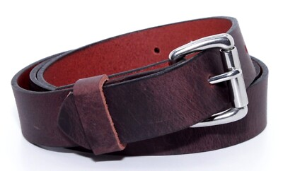 #ad Men#x27;s Genuine Buffalo Leather Belt Full Grain Work Made in USA By Amish 1.25quot; $35.99