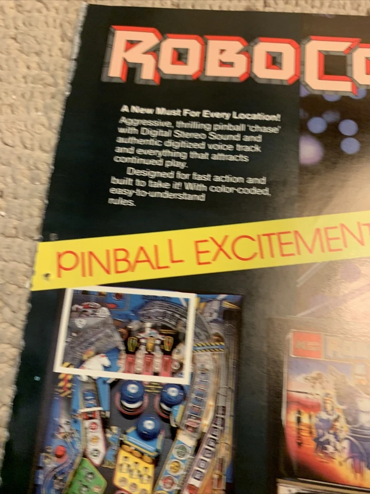 Original ad 11- 8.5” Robocop Robo Cop Data East Pinball ARCADE  GAME FLYER - Image 3 of 3