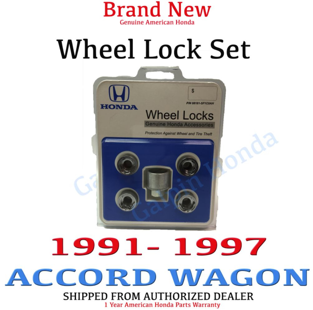1991- 1997 Honda ACCORD WAGON New Genuine Wheel Lock Set[08181