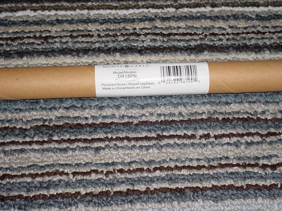 Monte Carlo Ceiling Fan Downrod Polished Nickel 18" DR18PN Brand New !! - Image 2 of 2