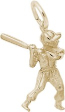10K or 14K Gold Baseball Player Charm by Rembrandt
