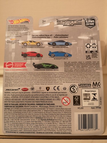 Hot Wheels Exotic Envy '94 Bugatti EB110 Premium Car. Die-Cast 1.64 Scale - Picture 2 of 4