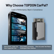 TOPDON CarPal - OBD2 Diagnostic, Oil/TPMS/EPB/BMS Reset, 6 Functions