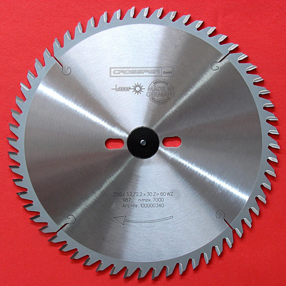 HM Sägeblatt 250x30mm Z60 WZ PREMIUM-QUALITÄT *MADE IN GERMANY* Kreissägeblatt