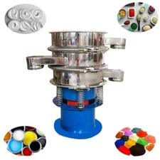 110V 15.7 Vibrating Sieve Screen Shaker Sifter Machine Stainless Steel 2 Layers