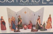 Elements Beyond The Basics 11-Piece Vatican NATIVITY With Wooden Starry Backdrop