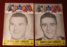11 Toronto Maple Leaf Gardens Programs 1930's-60's Lacrosse Hockey Autographs 