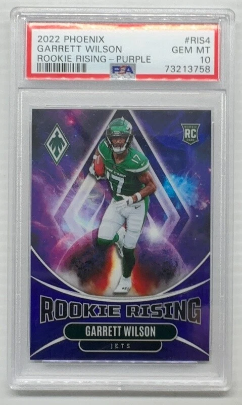 Garrett Wilson Panini Phoenix Rookie Rising #RIS4 Purple