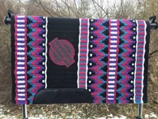 High Horse Western Show Saddle pad Top Wool Pad Sensor Flex Size 34" L x 36"W 