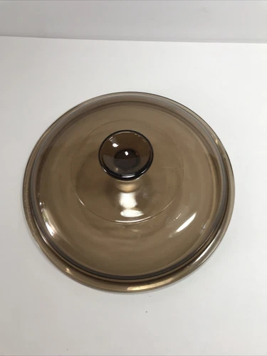 Pyrex Corning Visions V-2.5-C Round Amber Replacement Lid 8” Inside Diameter