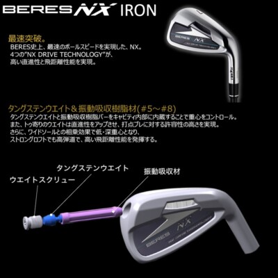 HONMA Golf Beres NX AW Iron Loft 50 Vizard For NX 45 Graphite