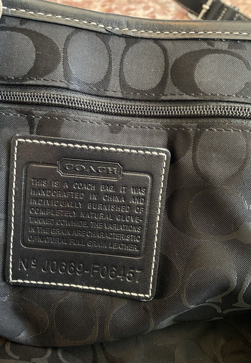 COACH F06457 Lexington Black Leather Turn Lock Briefcase Messenger