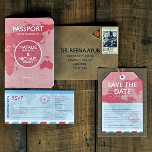 personalised passport wedding invitation travel overseas wedding invitation folding