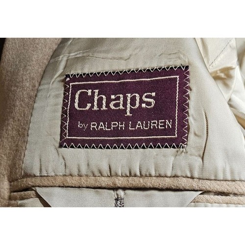Men's Vintage Chaps by Ralph Lauren tan 100% woven camel hair sport coat 41R - Picture 7 of 10