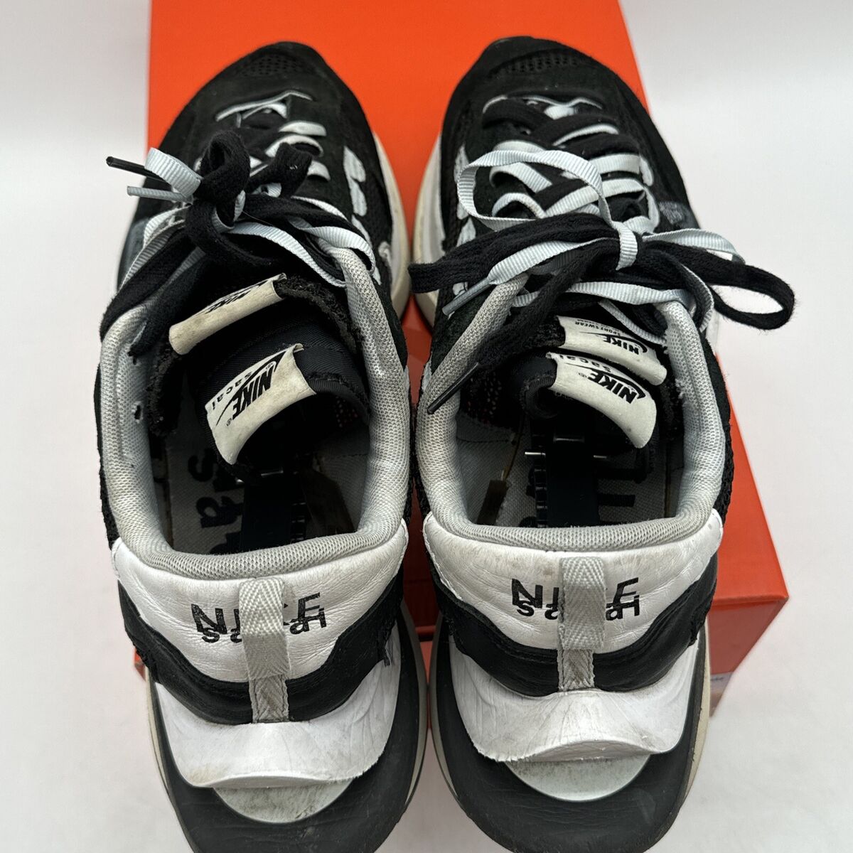 Size 12 - Nike sacai x VaporWaffle Black White Leather See Size 12 - Nike sacai x VaporWaffle Black White Leather See