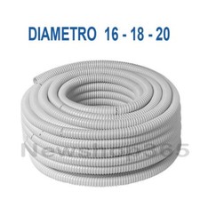 TUBO FLESSIBILE SCARICO CONDENSA CLIMATIZZATORE GUAINA SPIRALATO Ø 16/18/20