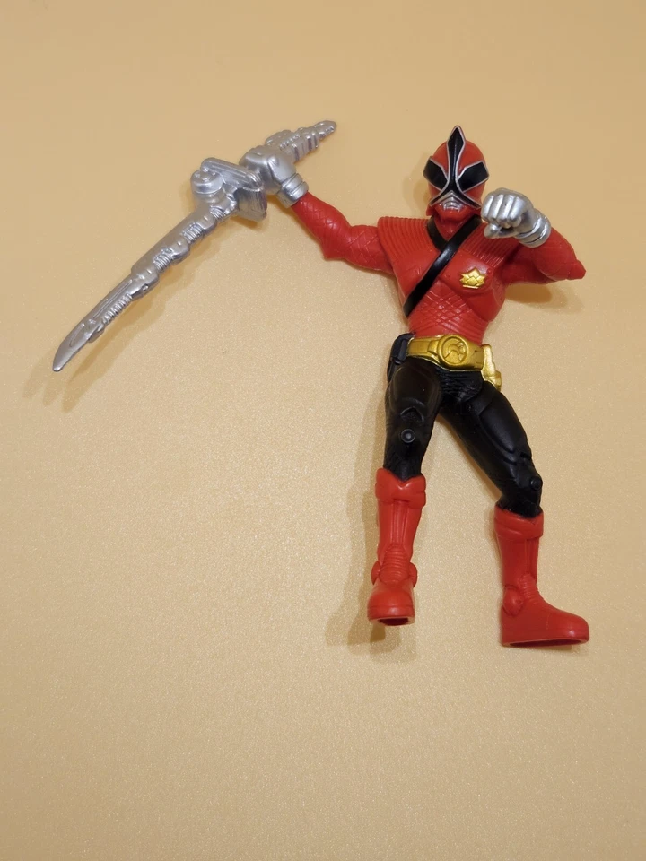 Figura de acción Power Rangers Samurai Mega Red Ranger Fire 4"  Foto 2 de 4