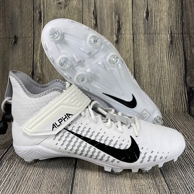 Nike Alpha Menace Pro 2 D Football Cleats White CK4277 100 Mens size 13 Size 13-Nike Alpha Menace Pro 2 D White Wolf Grey CK4277-100  main image 4