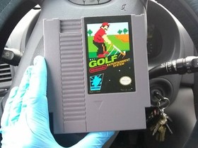 Lot Of Nintendo NES Games- Black Bass, Golf, & Bandai Challenge Pebble Beach fun