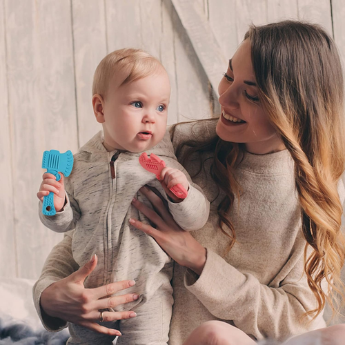 Baby Teething Toys for Babies 0-6 Months 6-12 Months, BPA Free Silicone Baby Mol - Picture 6 of 12