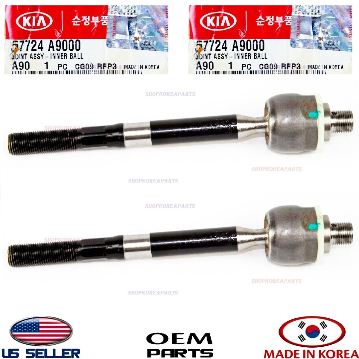 シュ様確認用 Genuine OEM Inner Steering Tie Rod 2pcs KIA SEDONA 2015-2021 57724