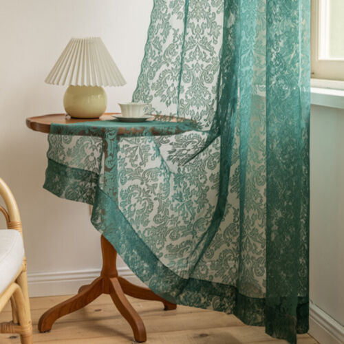 Semi Sheer Jasper Blumen Spitze Stoff Netz Voile für Fenster Tischdecke Nähen - Bild 6 von 9