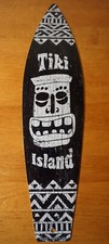 TIKI ISLAND SIGN Idol Mask Tropical Luau Rustic Beach Bar Surfboard Home Decor