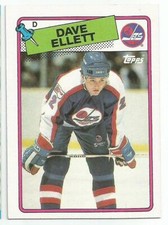 DAVE ELLETT 1988-89 TOPPS CARD NM-MT CONDITION WINNIPEG JETS
