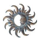 Metal Garden Decor All Weather Sunface Wall Hanging Ornament Indoor/Outdoor