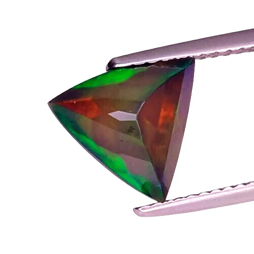 1.560CTS Rainbow multi color flashing black natural opal Trillion shape - Image 3 of 3