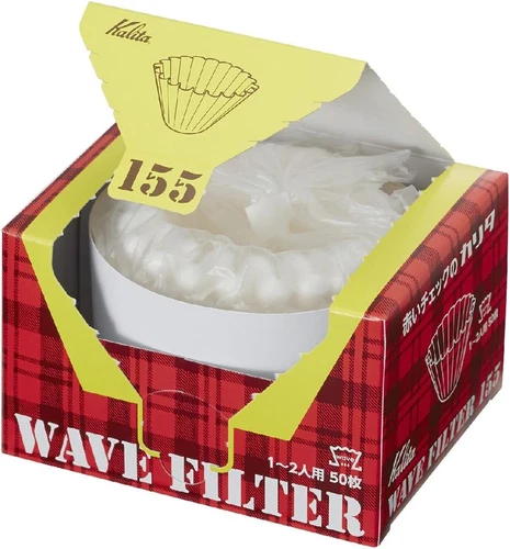 Karita KWF-155#22211 Coffee Filters, Wave Series, White, for 1-2 People, 50 Coun