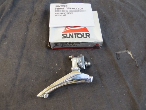 NOS SUNTOUR SUPERBE PRO FRONT DERAILLEUR ROAD TOURING RACING BRAZE ON