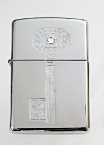 Zippo Key Swarovski Crystal Lighter High Polish Chrome 28184 NEW