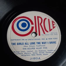 CIRCLE J-1012 Eclipse Alley Five ‎– The Girls All Love The Way - 78rpm Shellac