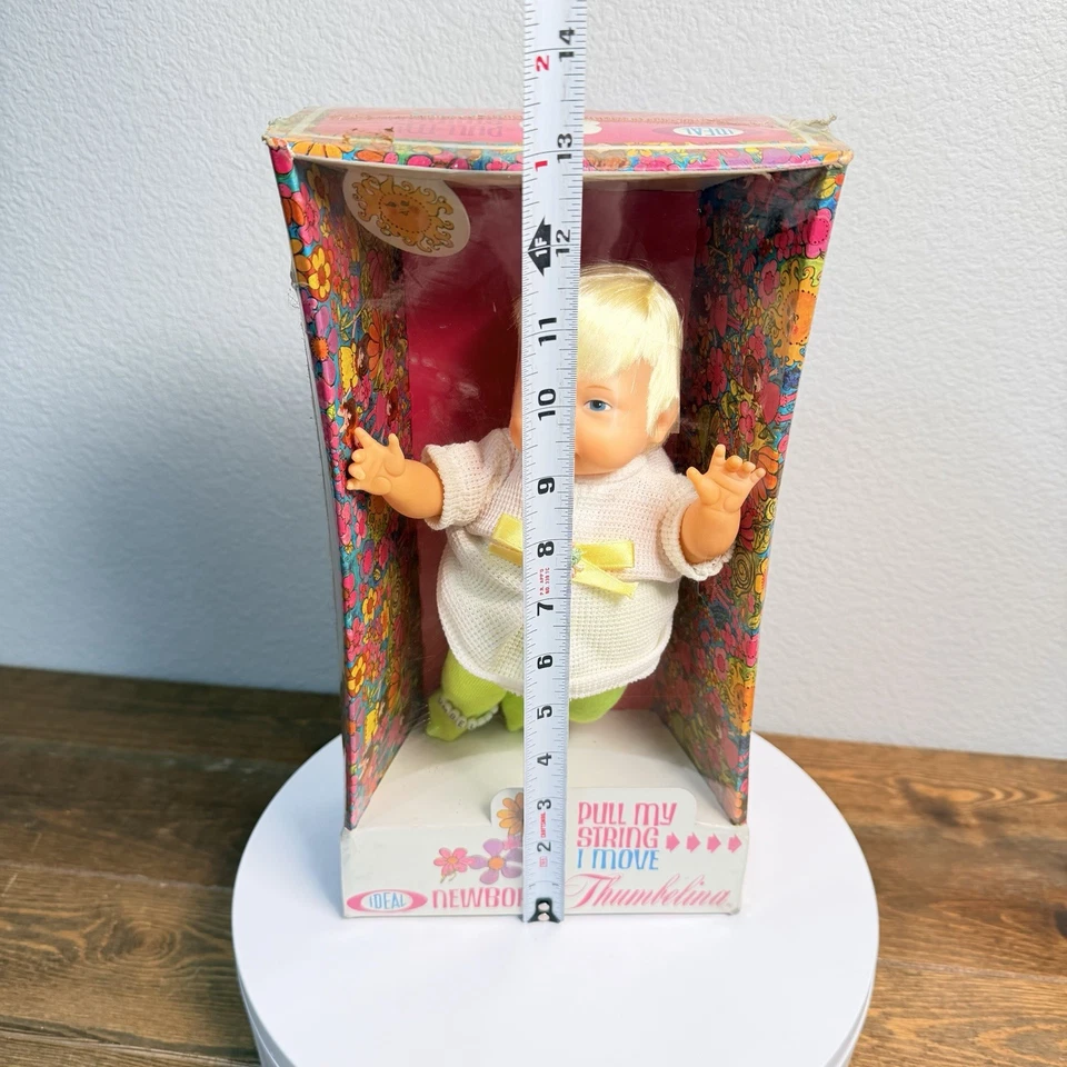 Vintage 1968 Thumbelina Doll SEALED BOX Unused Old Stock - Ideal Newborn - Image 4 of 4