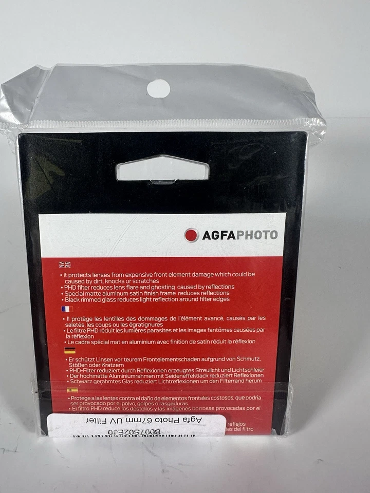 AGFAPHOTO Ultraviolet (UV) Filter Protector 67mm - Image 2 of 2