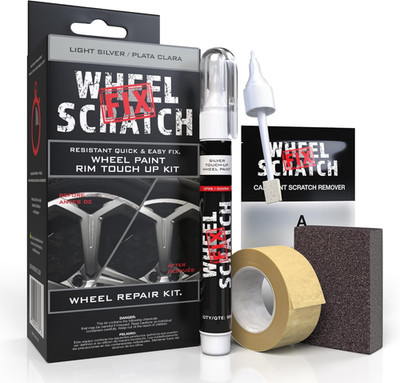   Silver Touch up Paint for Cars - DIY Alloy Wheel Repair Kit, Curb Rash Remover