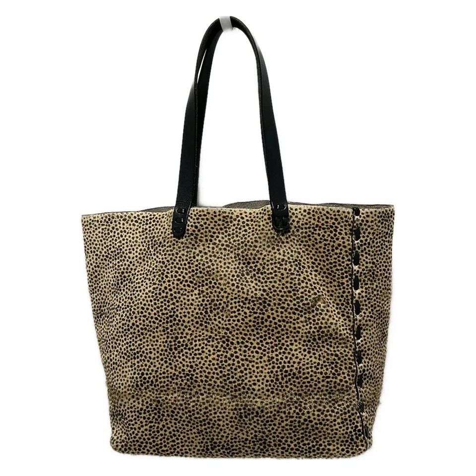 Auténtico bolso de mano HENRY CUIR - beige marrón oscuro negro cuero de becerro por nacer Foto 3 de 4