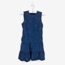 Tommy Hilfiger Embellished Mini Dress Size S Navy Blue Glam Cocktail Party Event